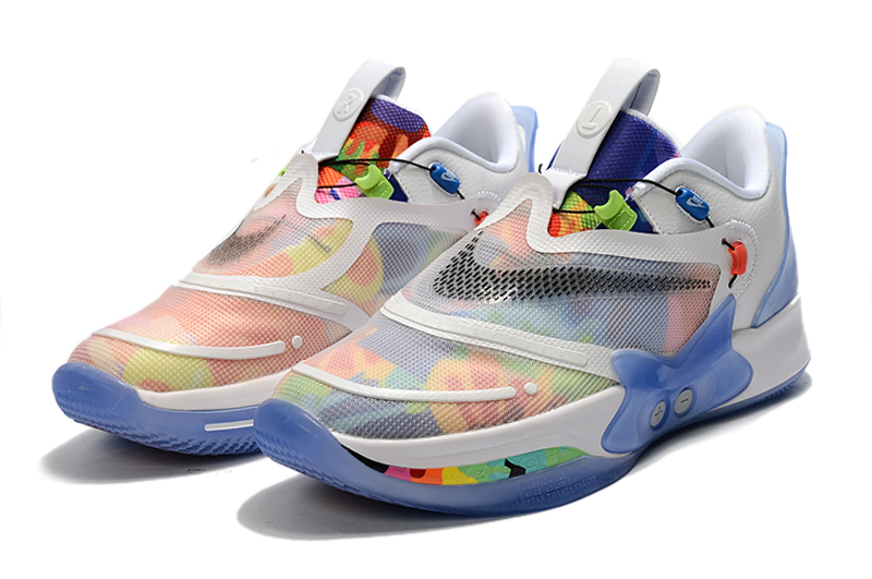 Nike Adapt BB 2.0 White Colorful Blue Shoes